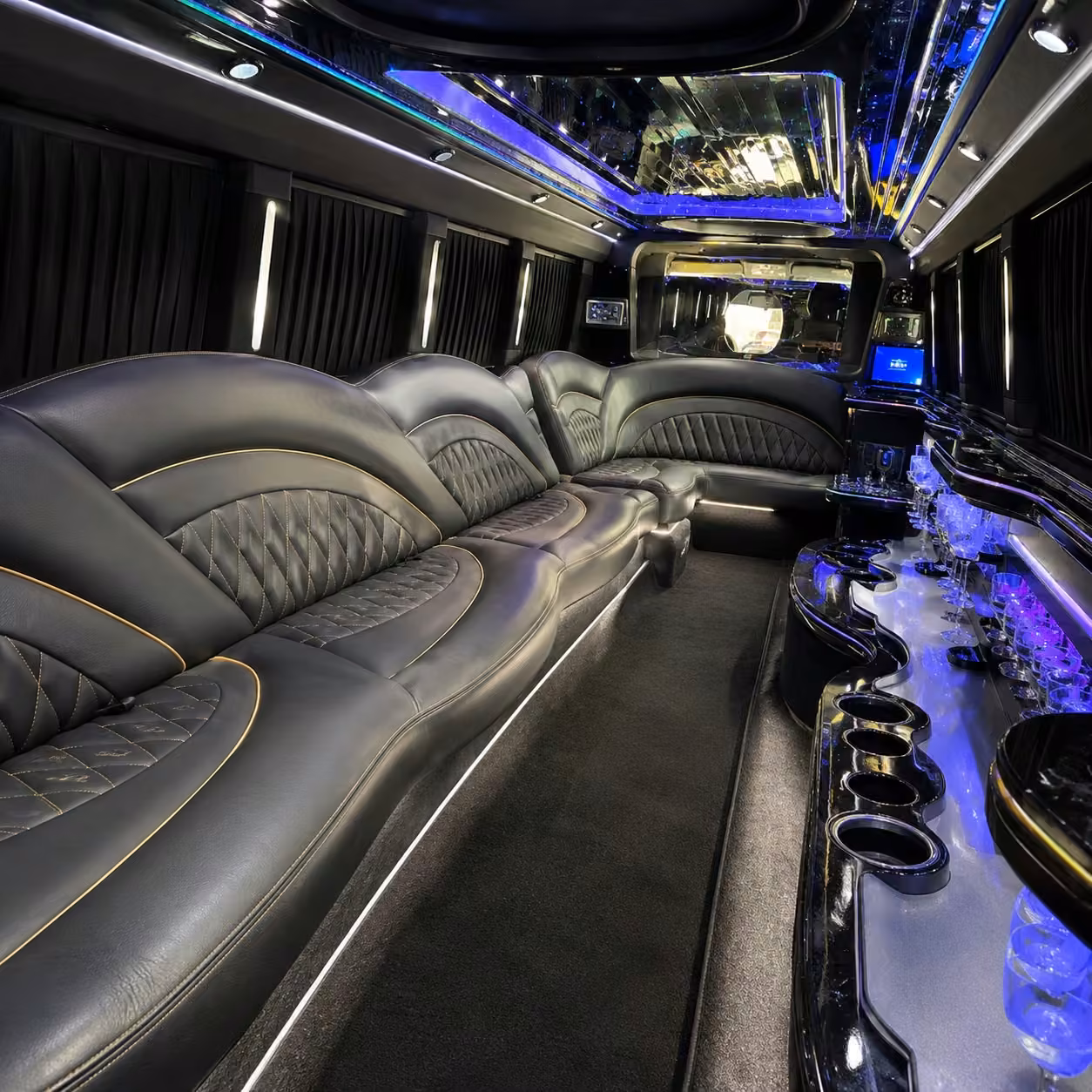 chrysler 300 limo inside